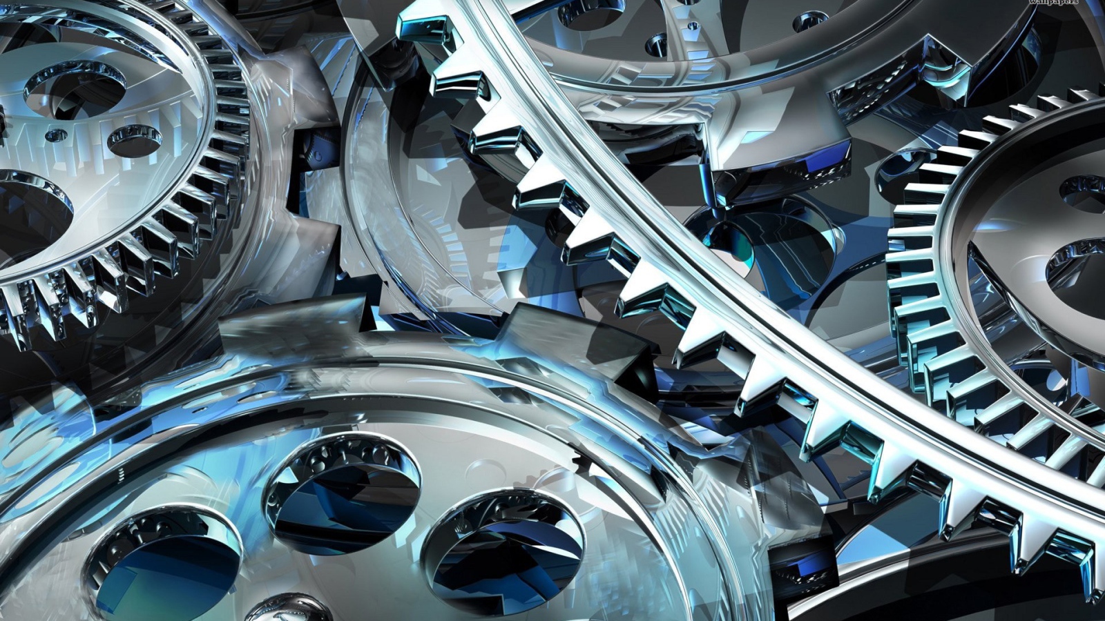 Шестеренки механизма из стекла