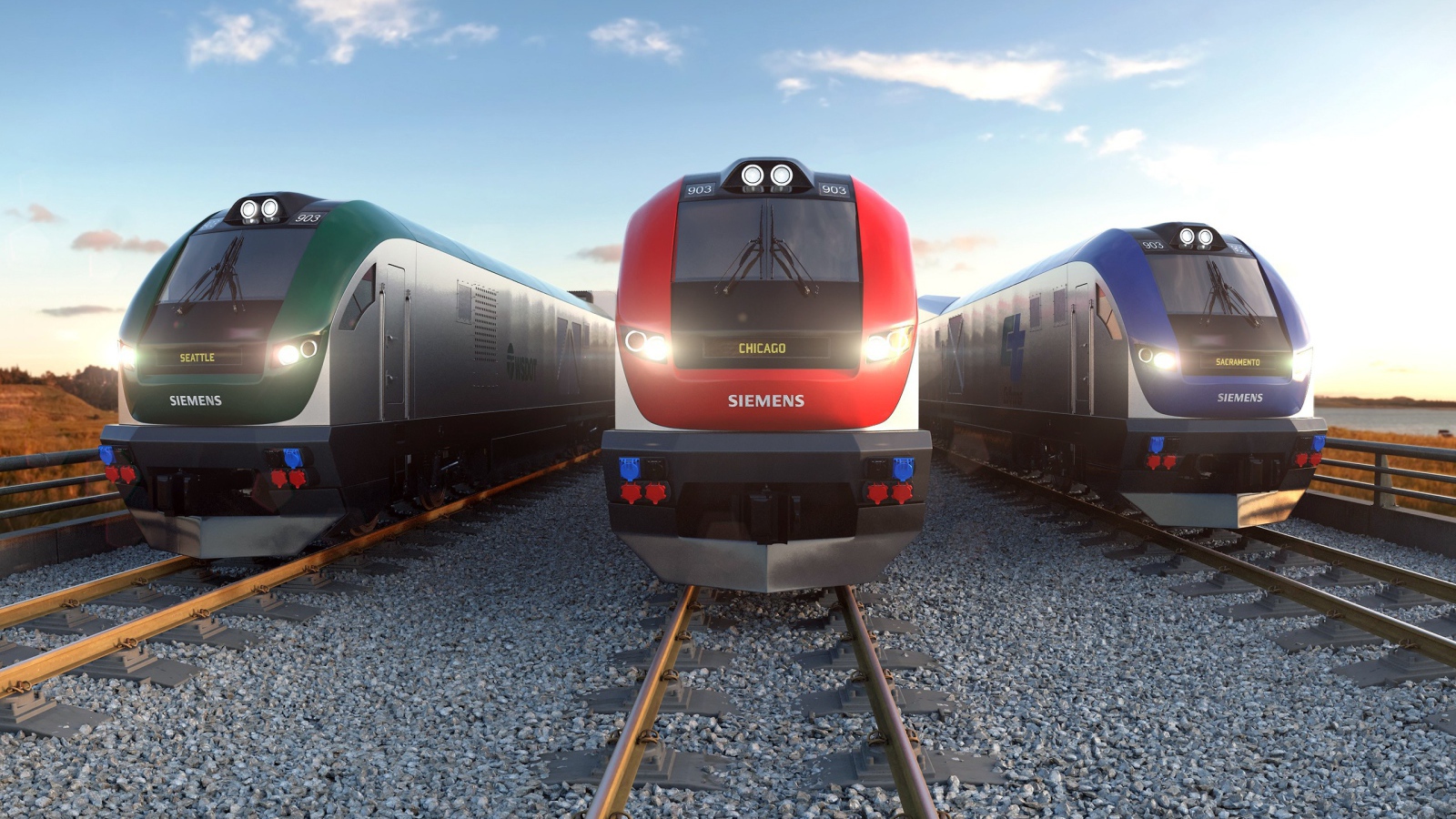 Три скоростных поезда Siemens Charger