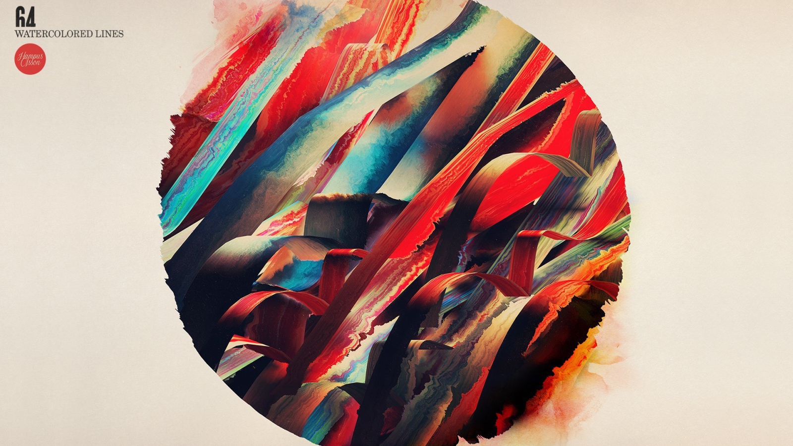 Цветные ленты в круге