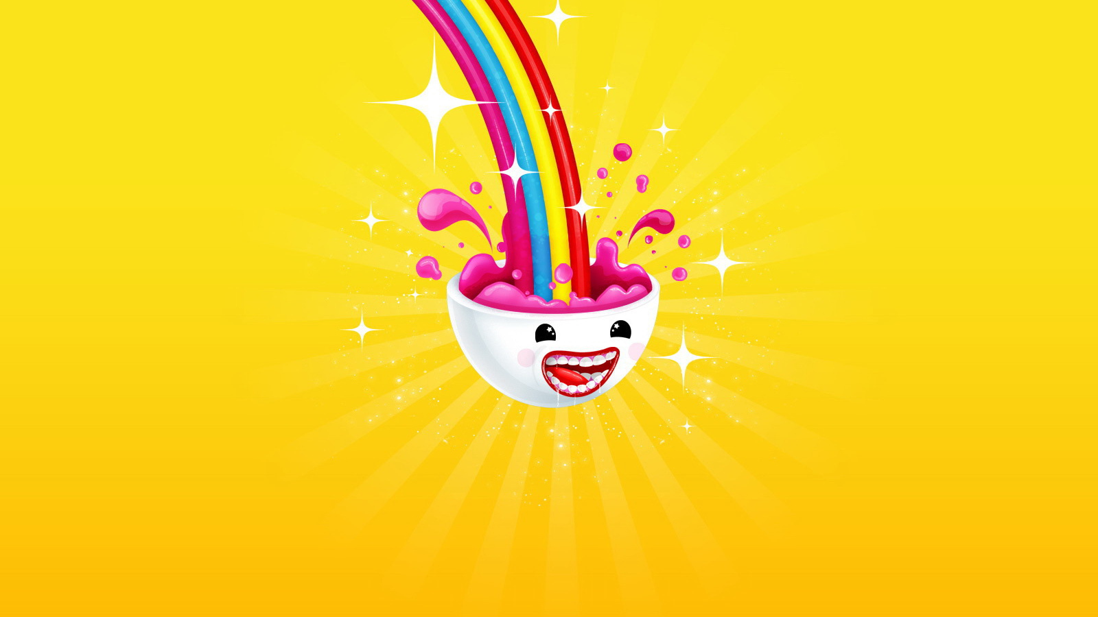 Брызги на желтом фоне