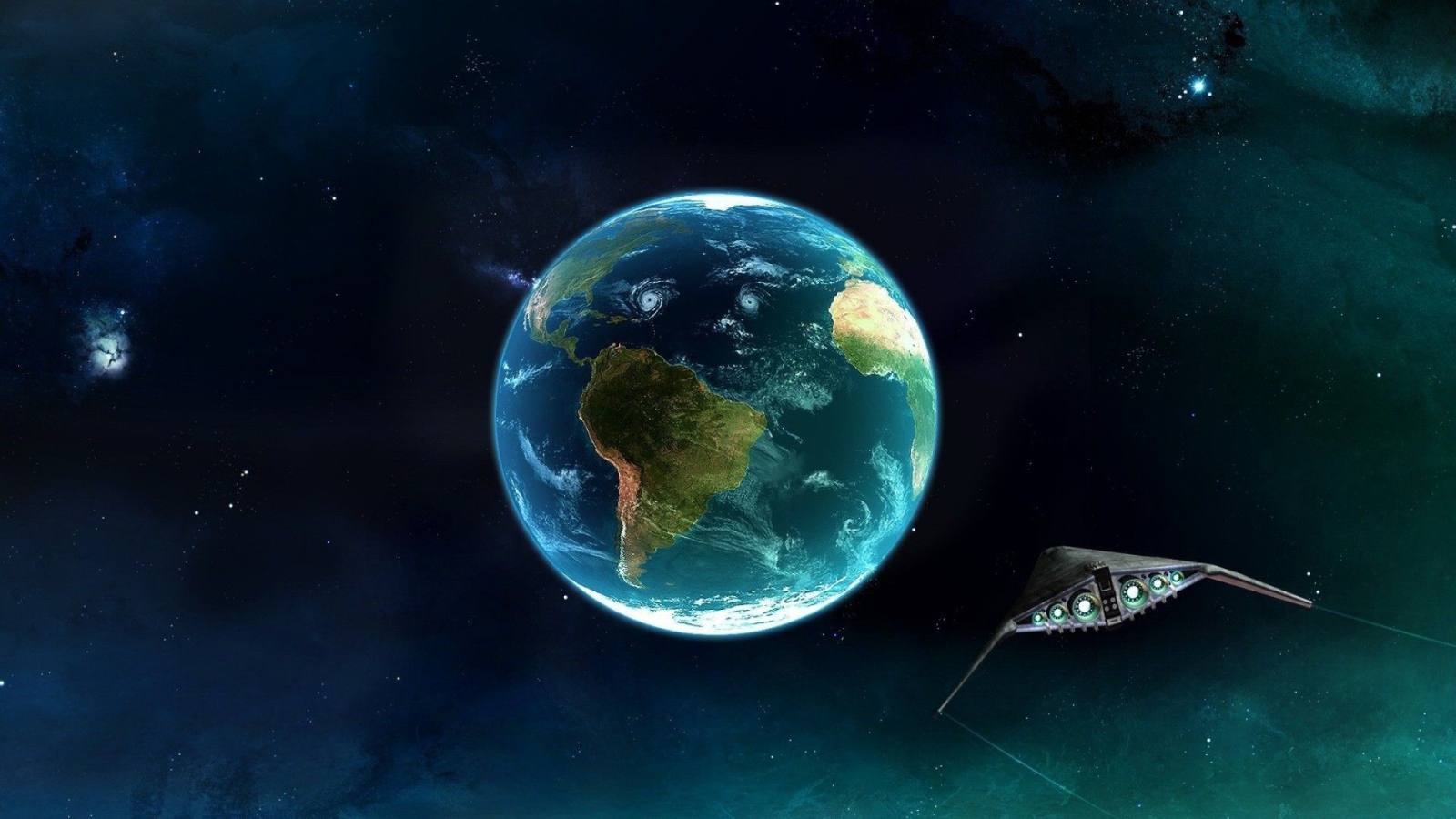 Корабль пришельцев направляется к Южной Америке