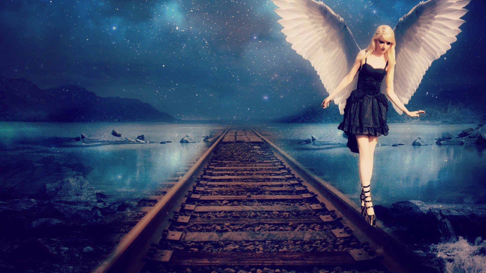 Ангел идет по рельсам