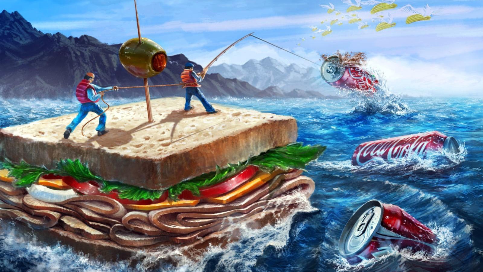 Путешествие в море на бутерброде