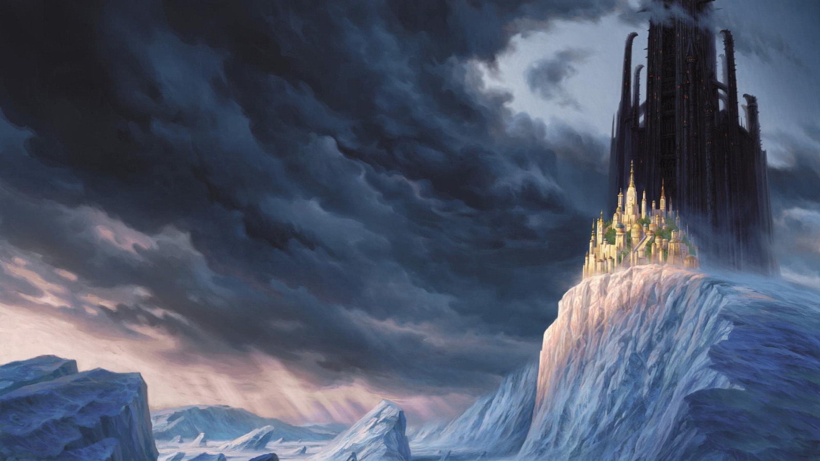 Фантастический город на белой горе