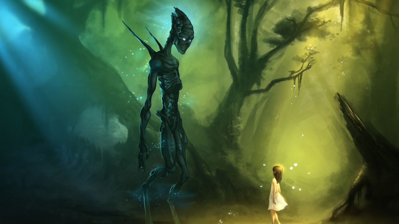 Девочка встретила в лесу пришельца