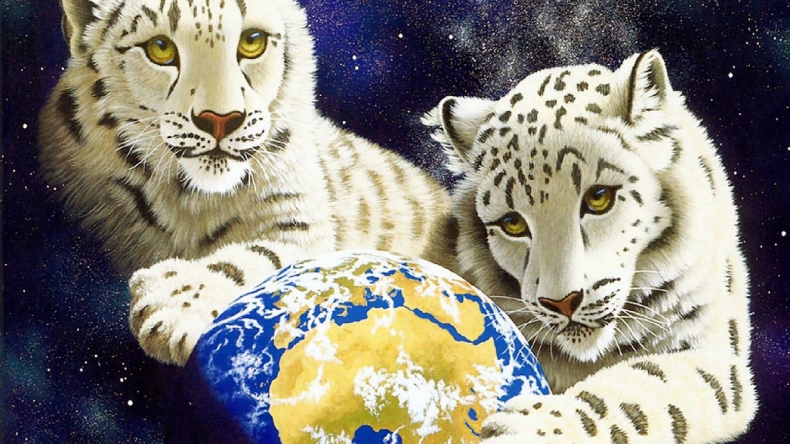 Белые тигрята берегут Землю