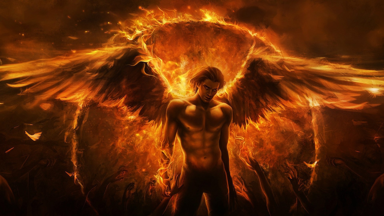 Крылатый огненный демон