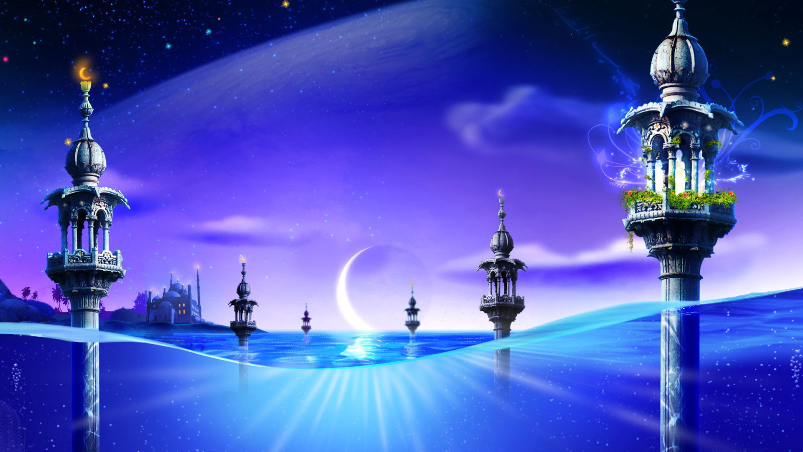 Колонны на дне океана