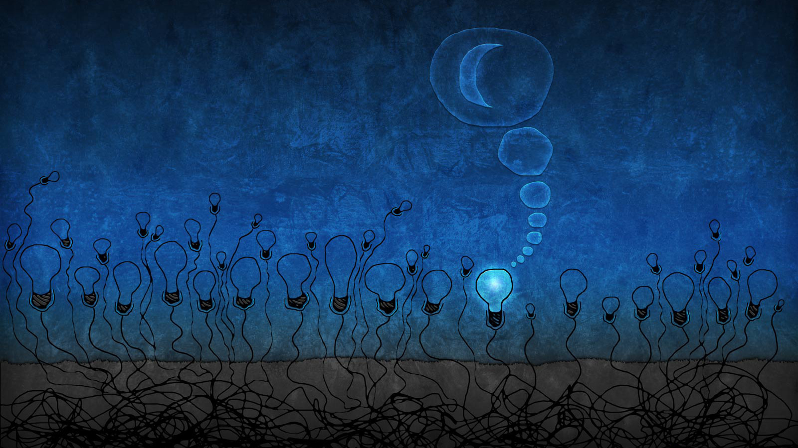 Лампочка мечтает стать луной