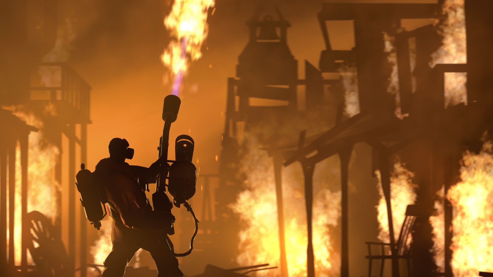 Человек с огнеметом в игре Team Fortress 2