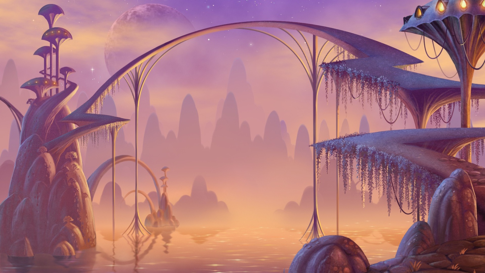 Мост, фон игры Bejeweled 3