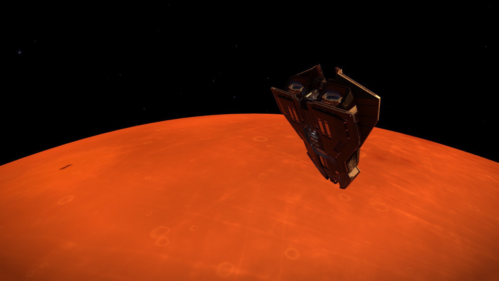 Посадка на красную планету в игре Elite Dangerous