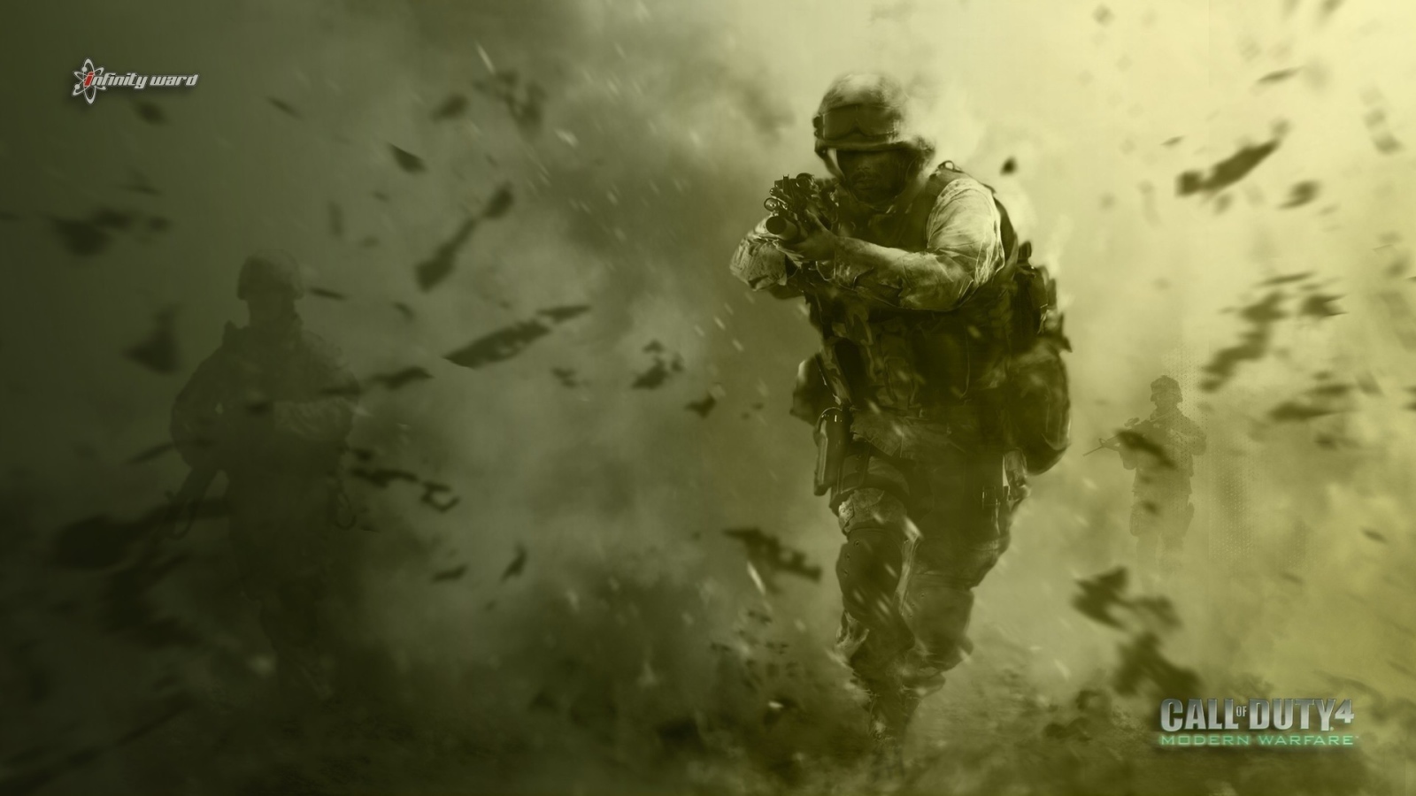 Солдат бежит в игре Call of Duty Modern Warfare 4
