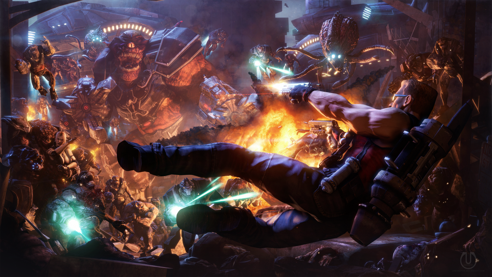 Сражение в игре Duke Nukem