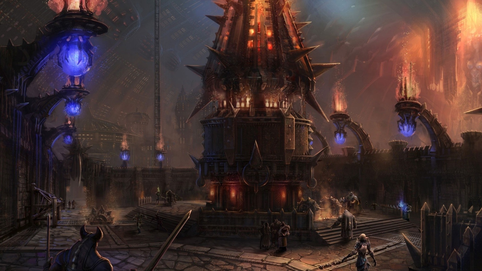 Зал внутри здания в игре Tera