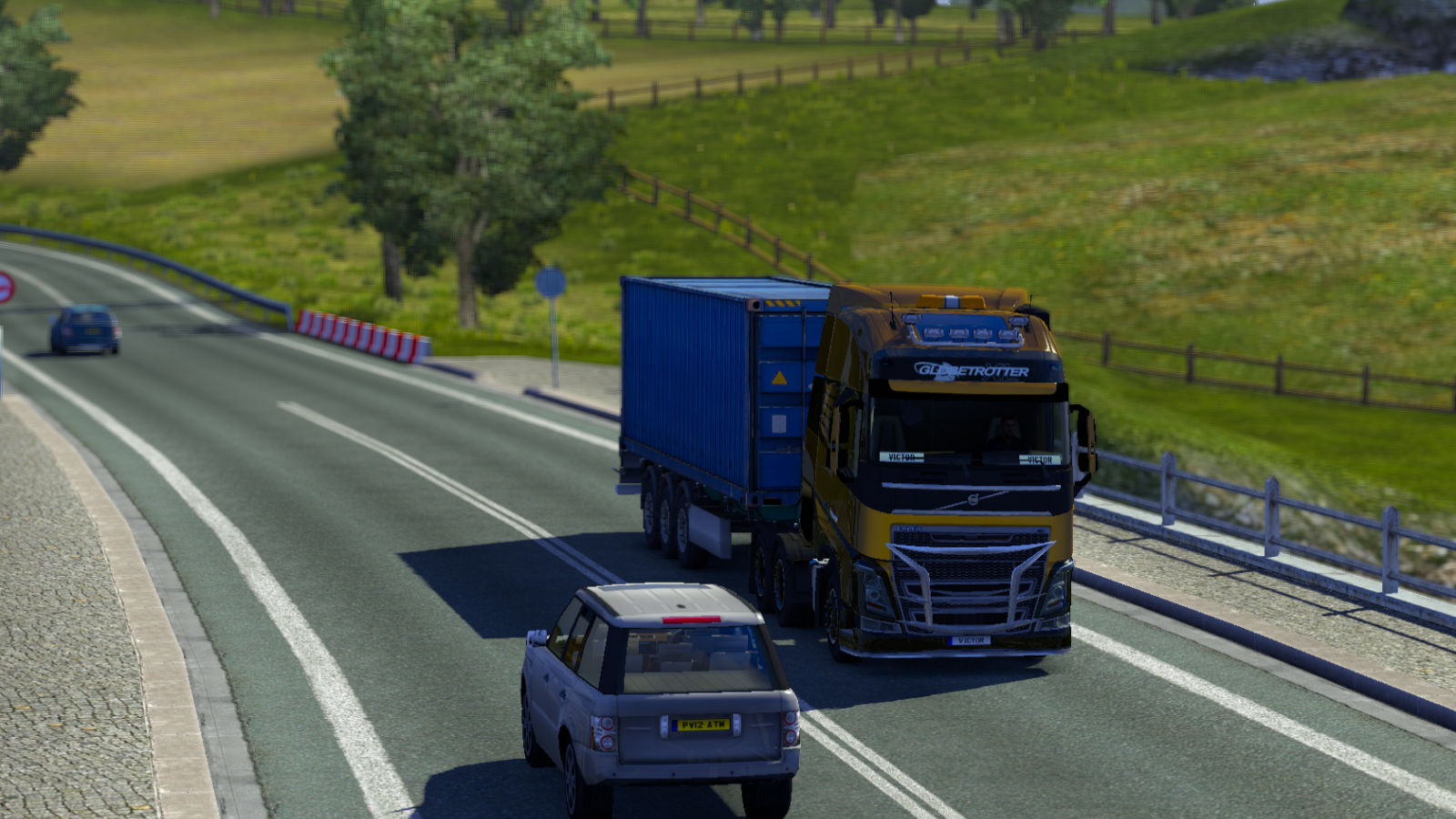 Тягач на шоссе, игра Euro Truck Simulator 2
