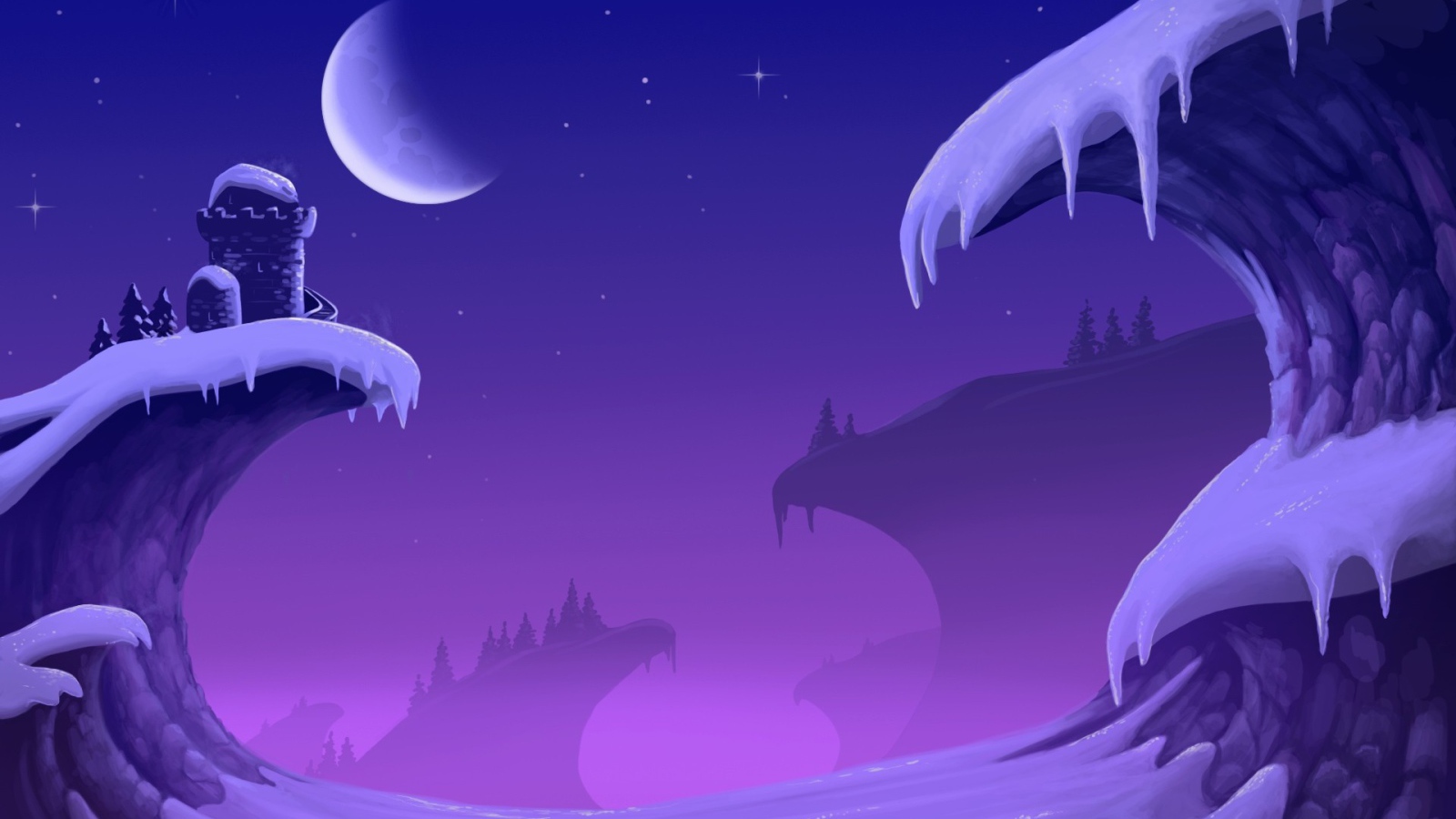 Зима на фоне уровня игры Bejeweled 3