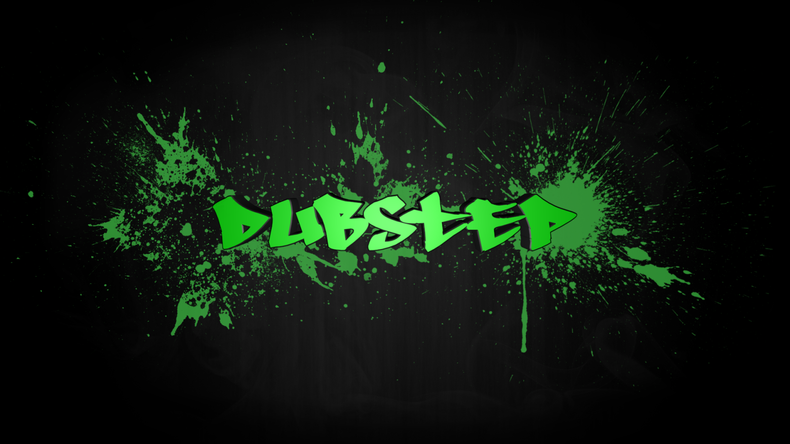 Музыкальный стиль Даб-степ, зеленая надпись