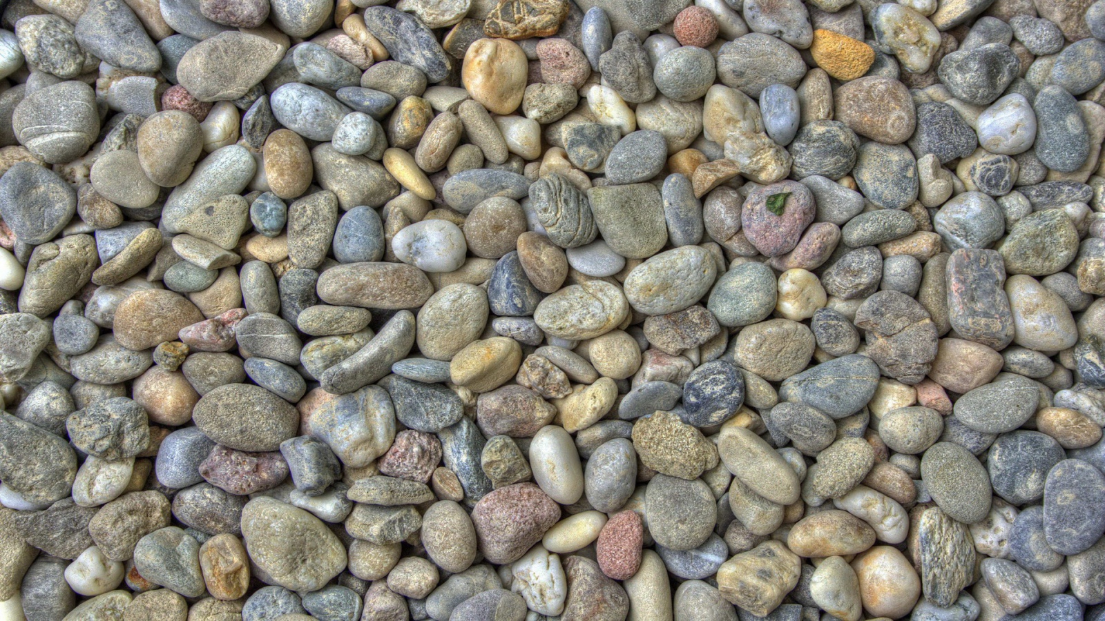 Гладкие камешки на берегу моря