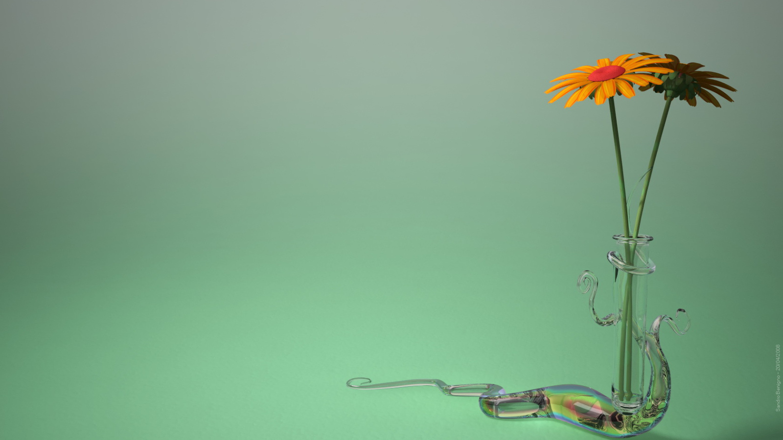 Два цветка в вазе