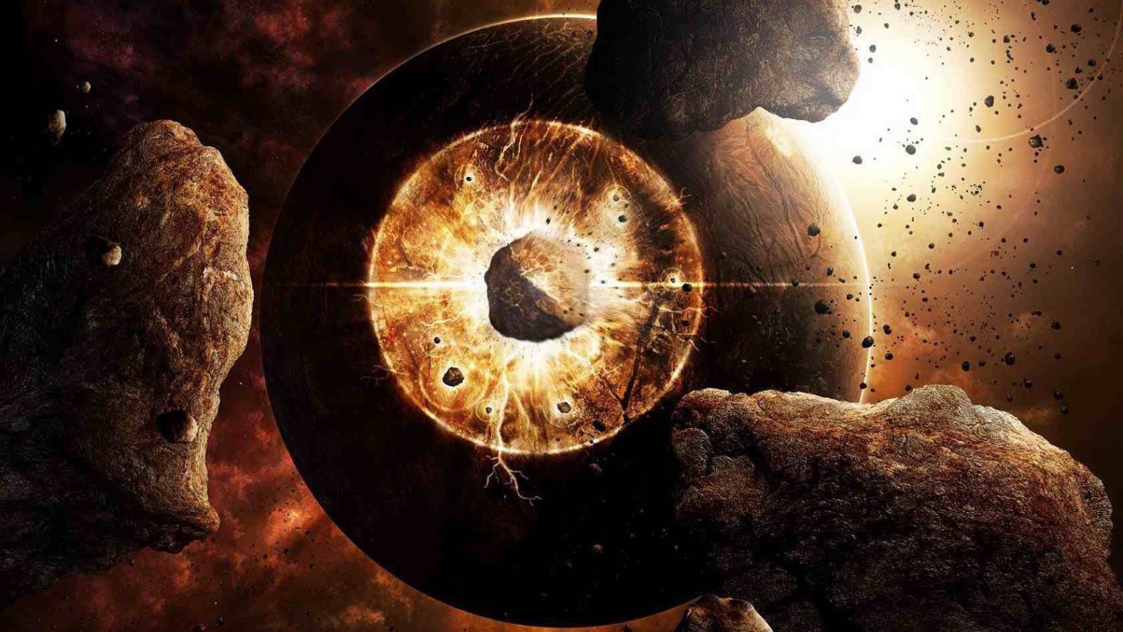 Астероид врезался в луну