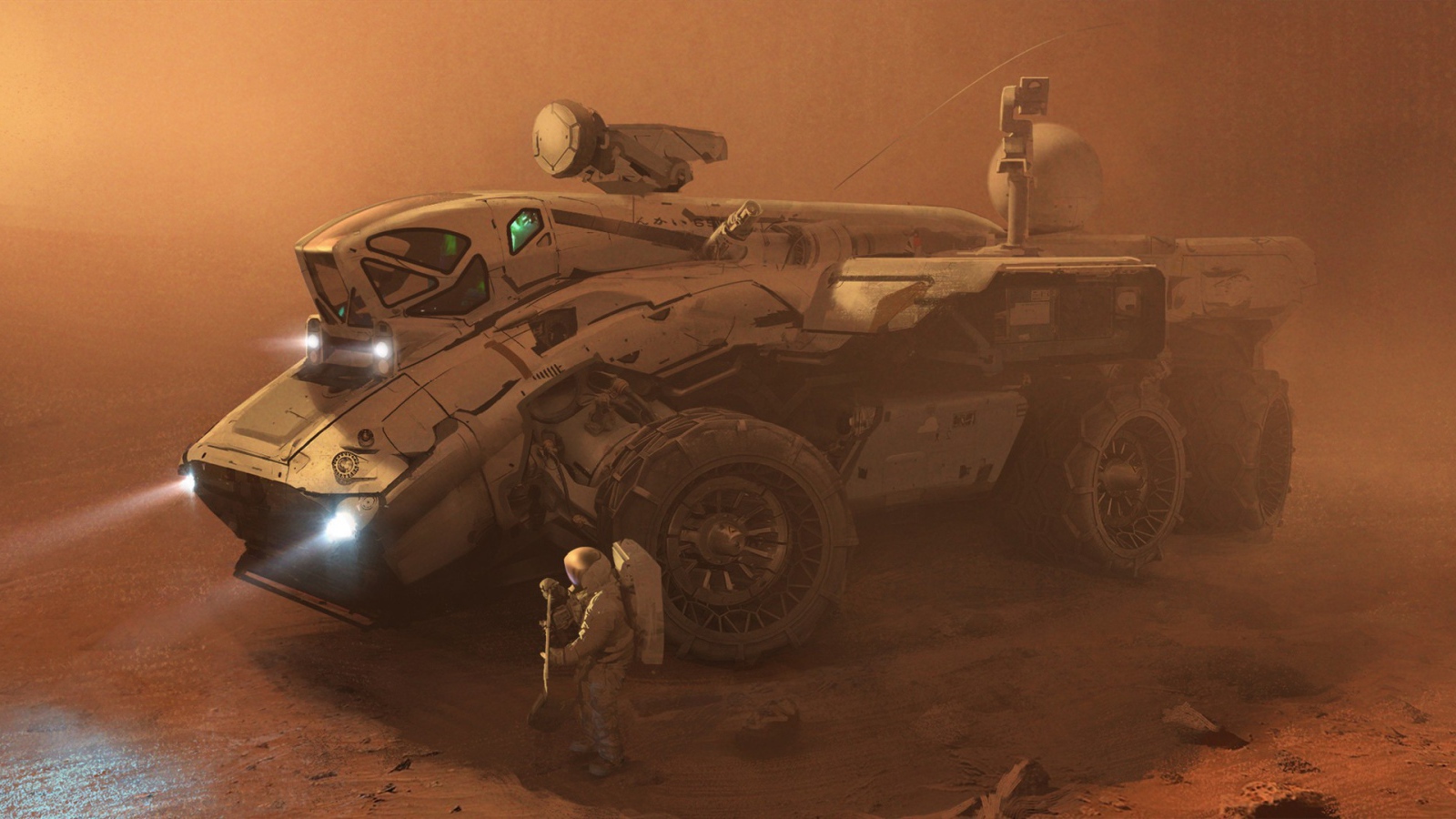 Марсоход попал в пылевую бурю