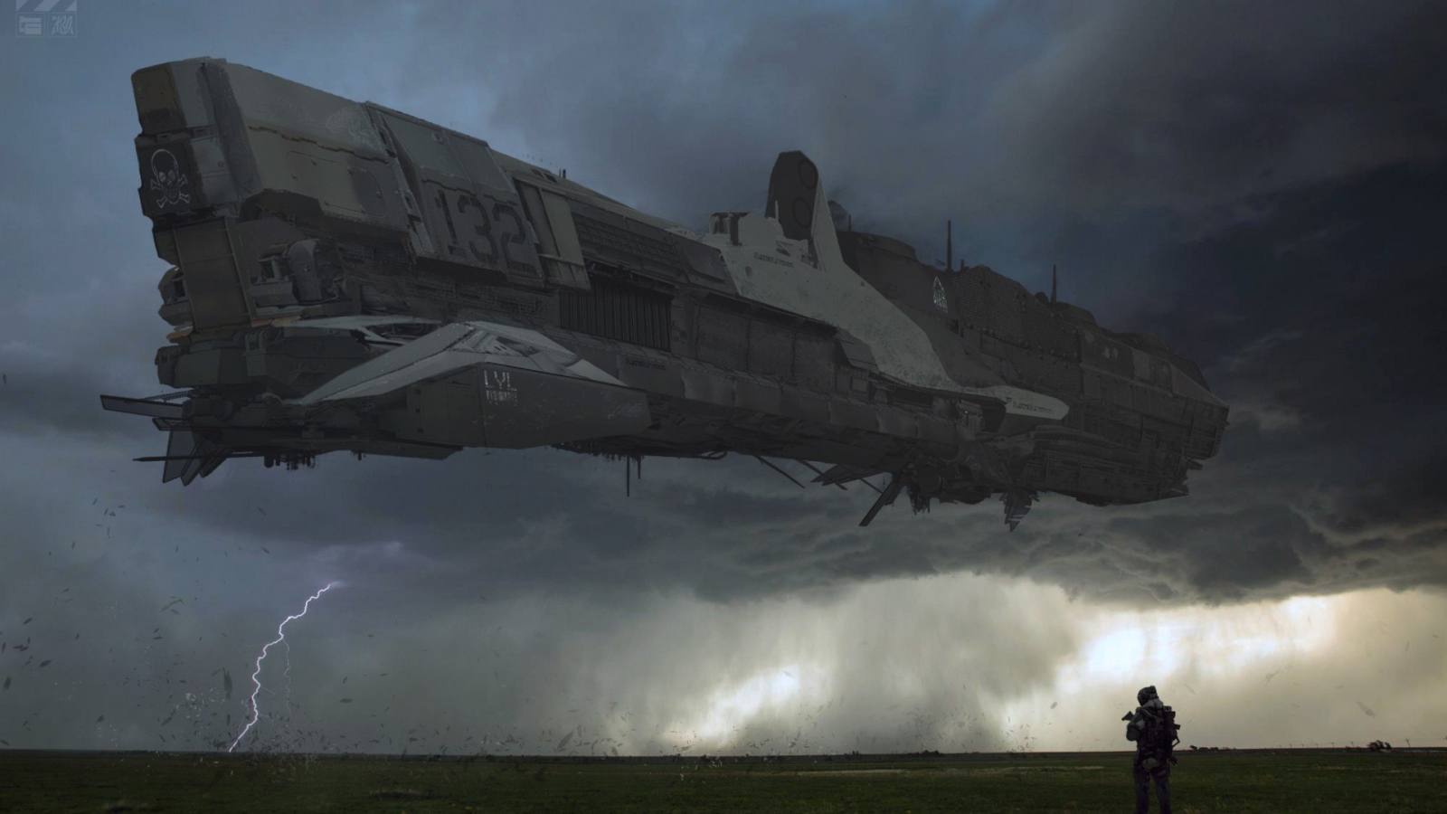 Космический корабль садится на чужую планету