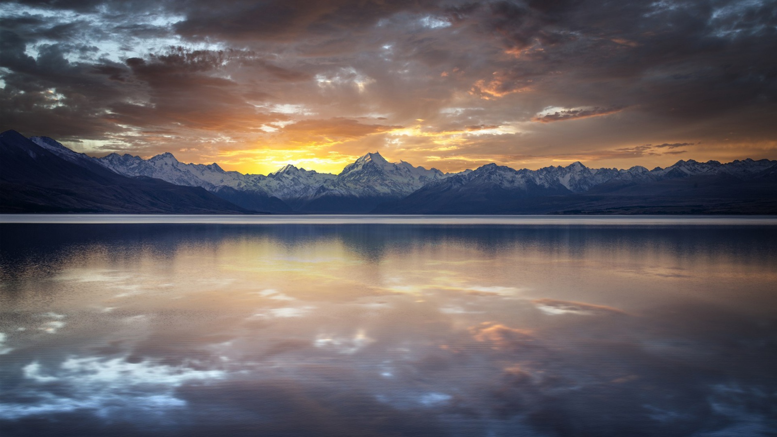 Озеро Пукаки в Новой Зеландии