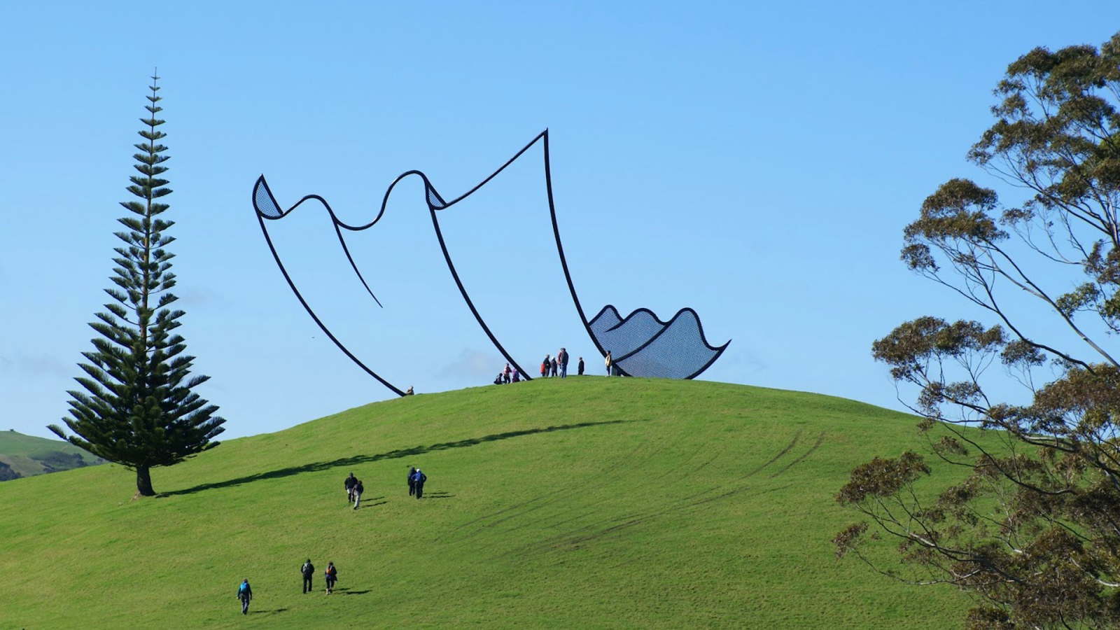 Sculpture in New Zealand that looks like a painted
