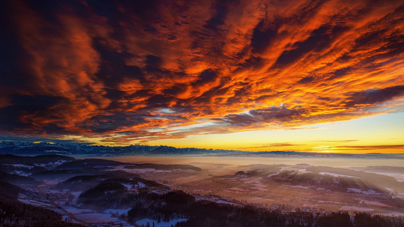 Горный пейзаж в Швейцарии