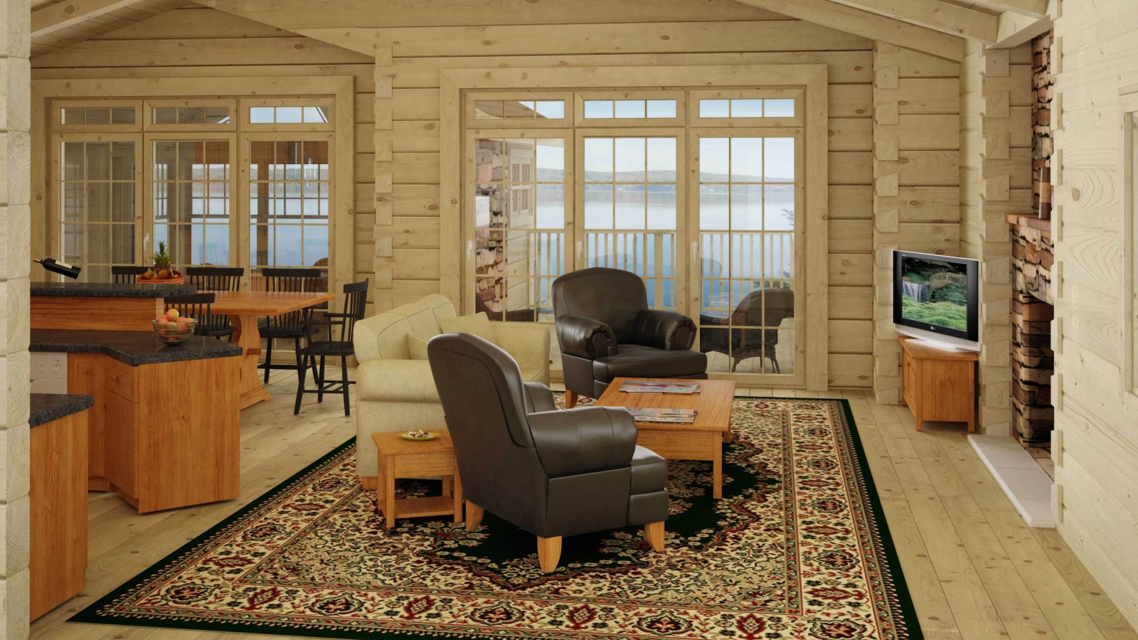 Комната в деревянном доме