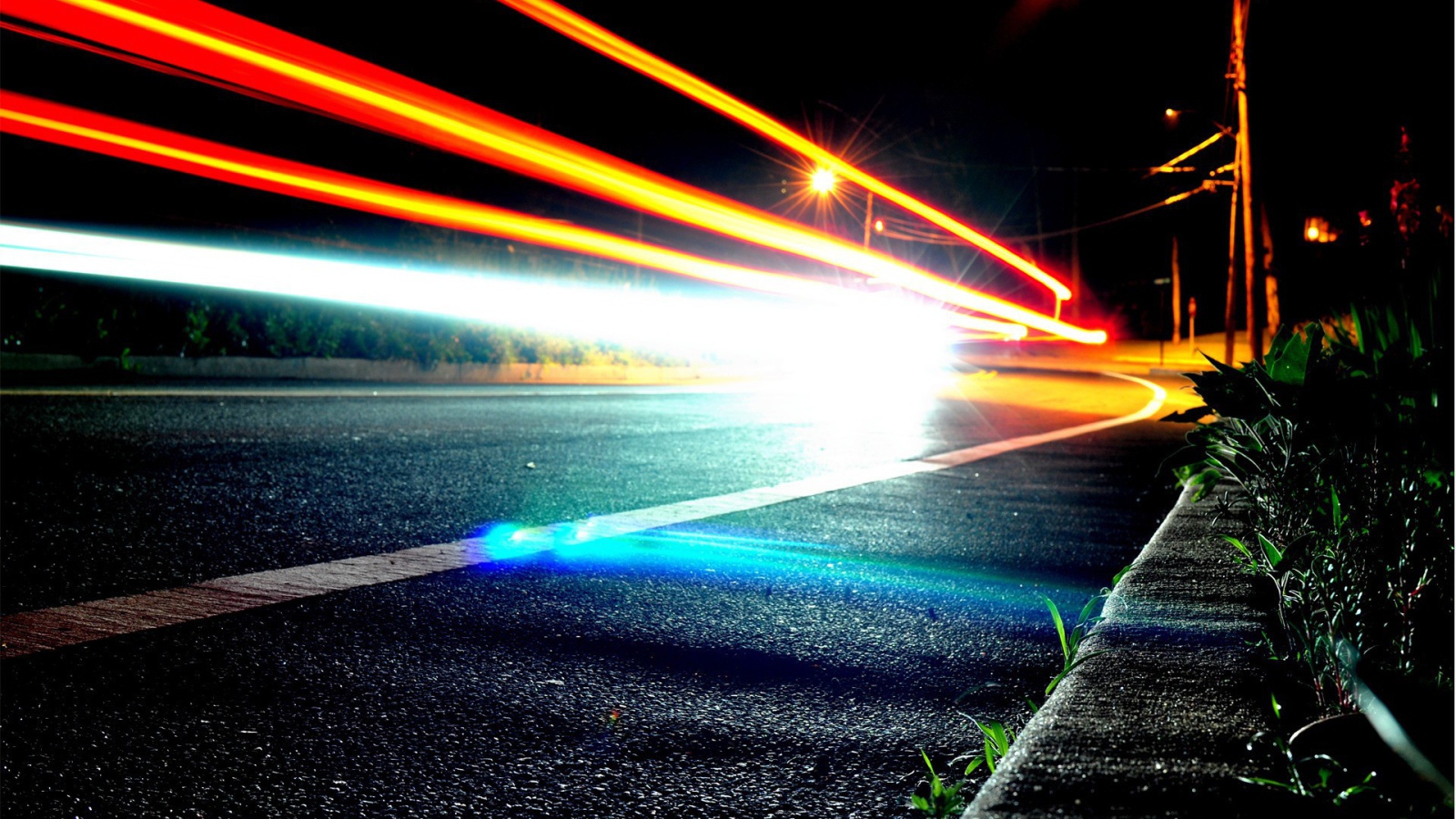 Огни уличного движения на большой выдержке