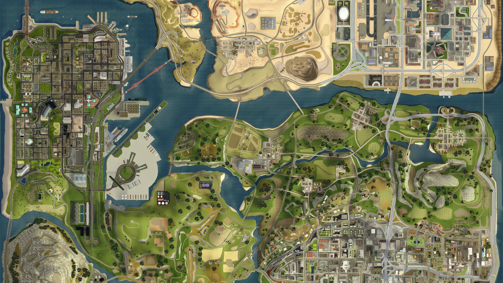 Карта мира Grand Theft Auto