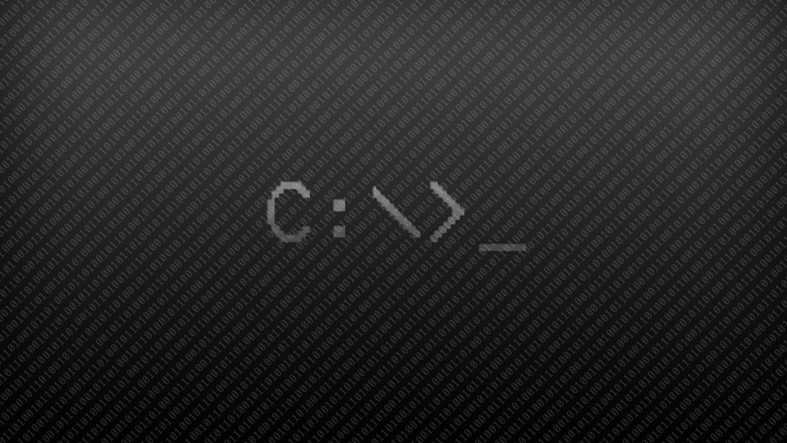 Бинарный код на черном фоне