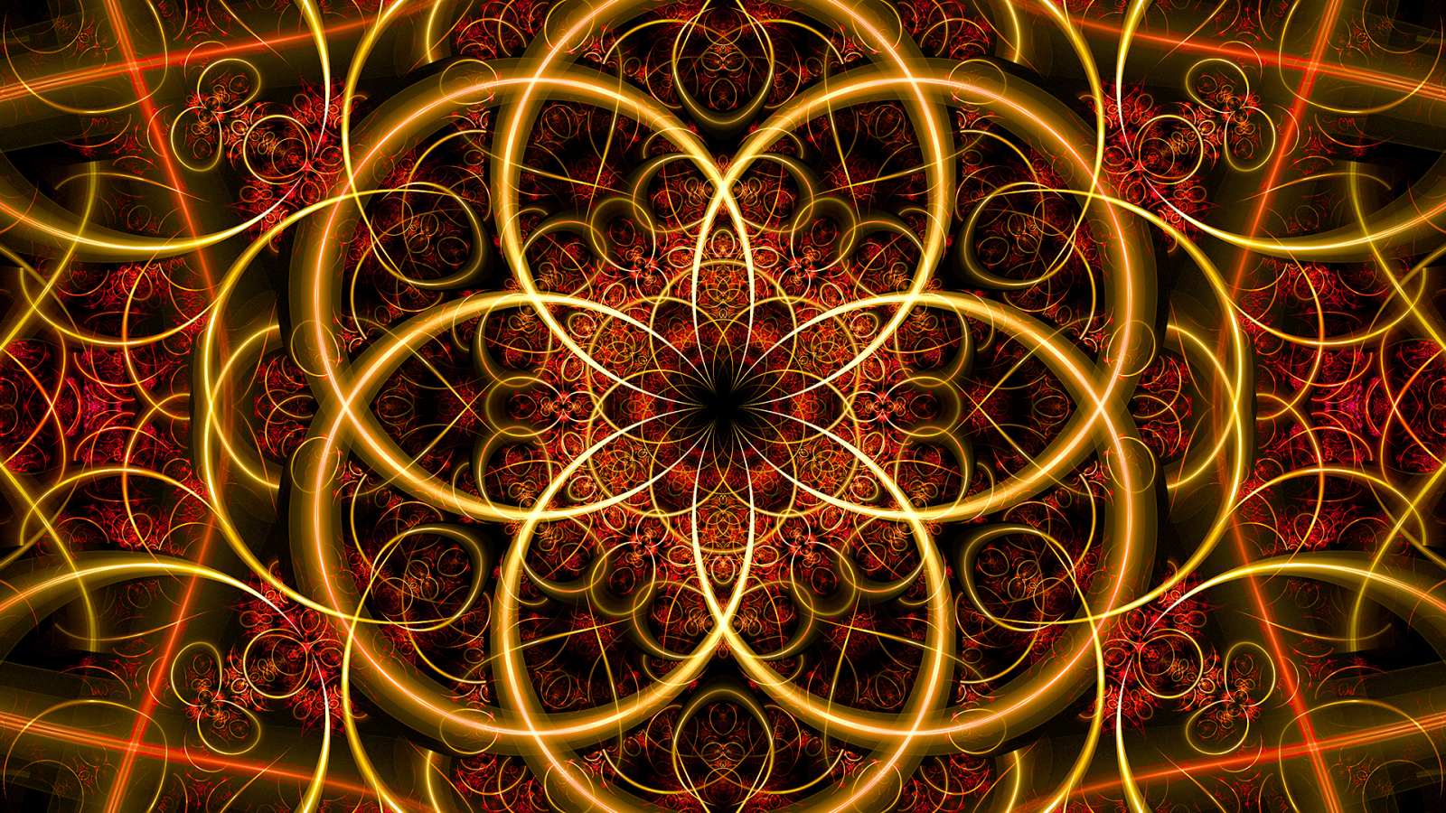 Абстрактный красно желтый рисунок 