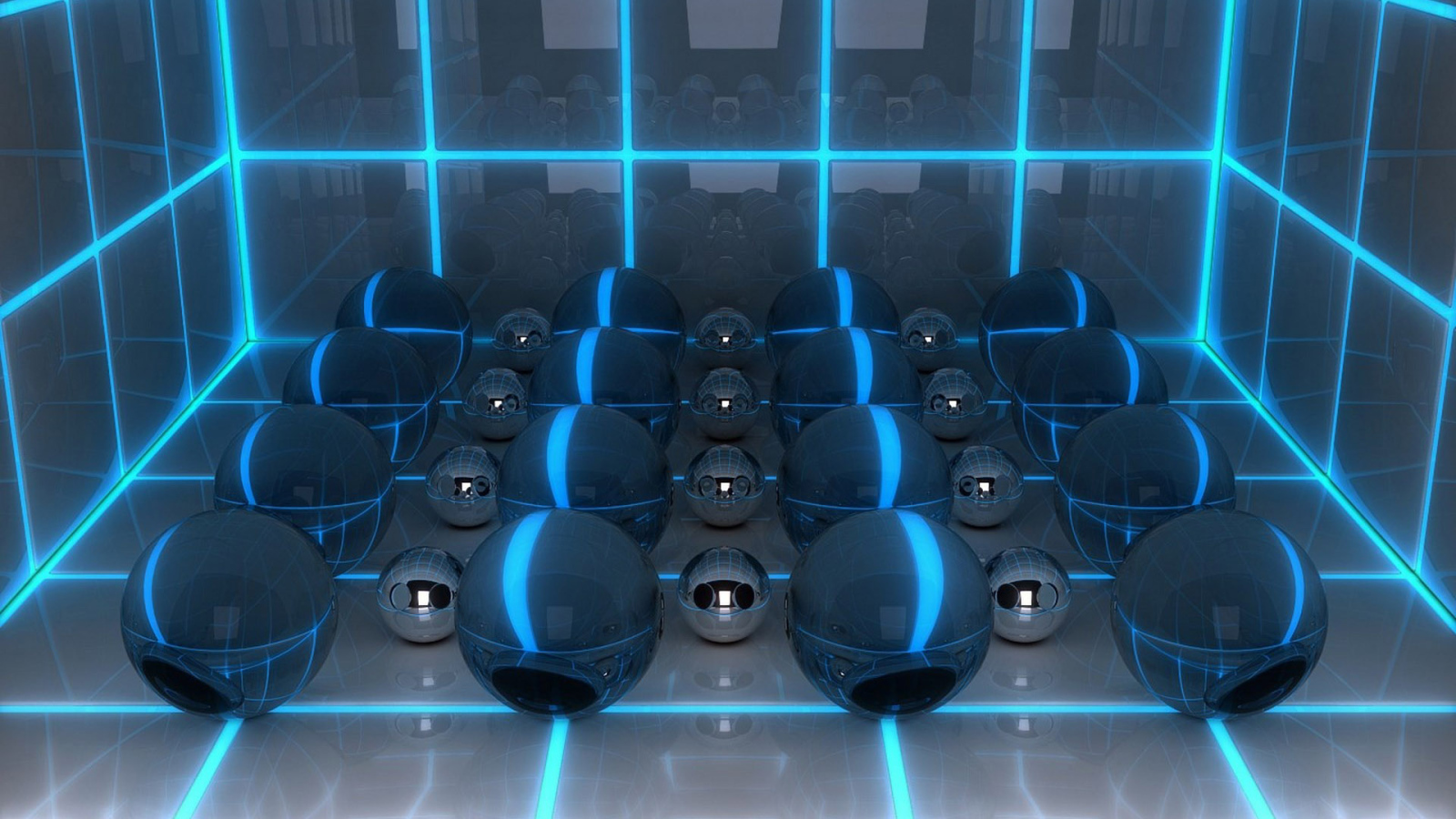 Шары разного размера 3D графика 