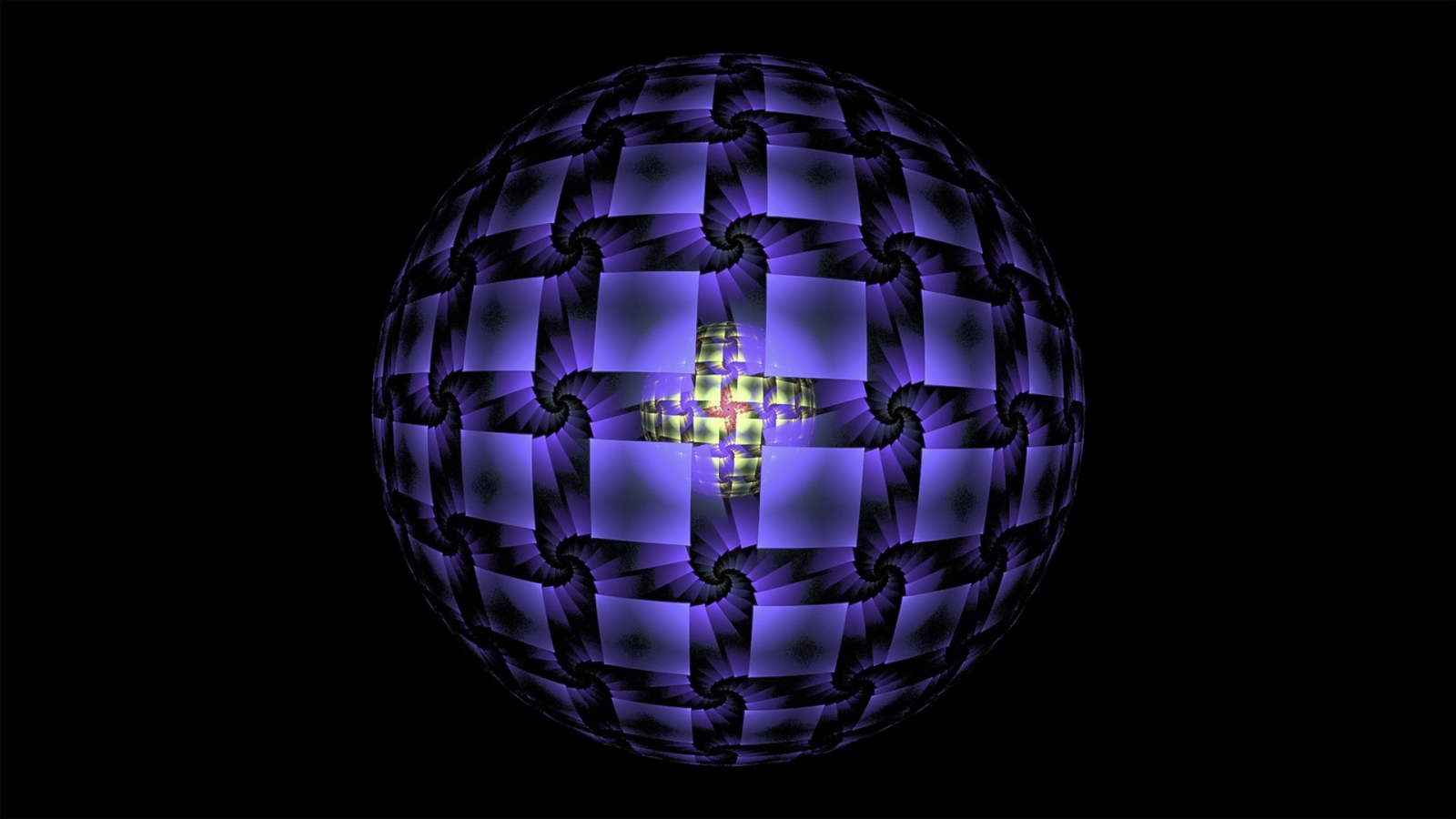 Большой сиреневый шар 3д графика 