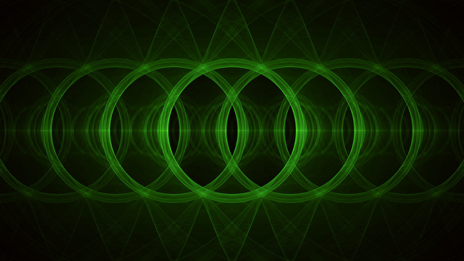 Зеленые абстрактные кольца 