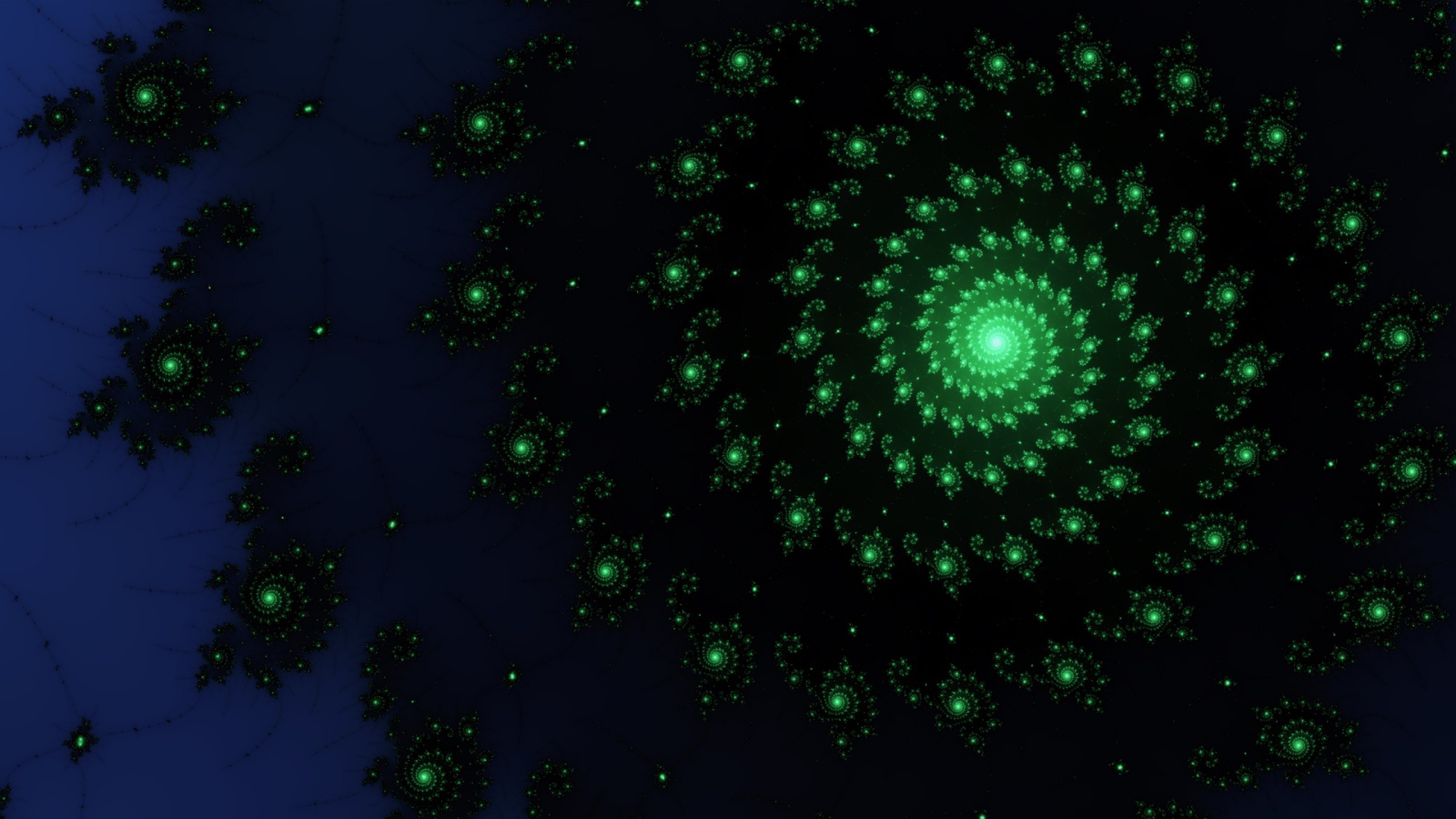 Зеленая спираль абстракция 