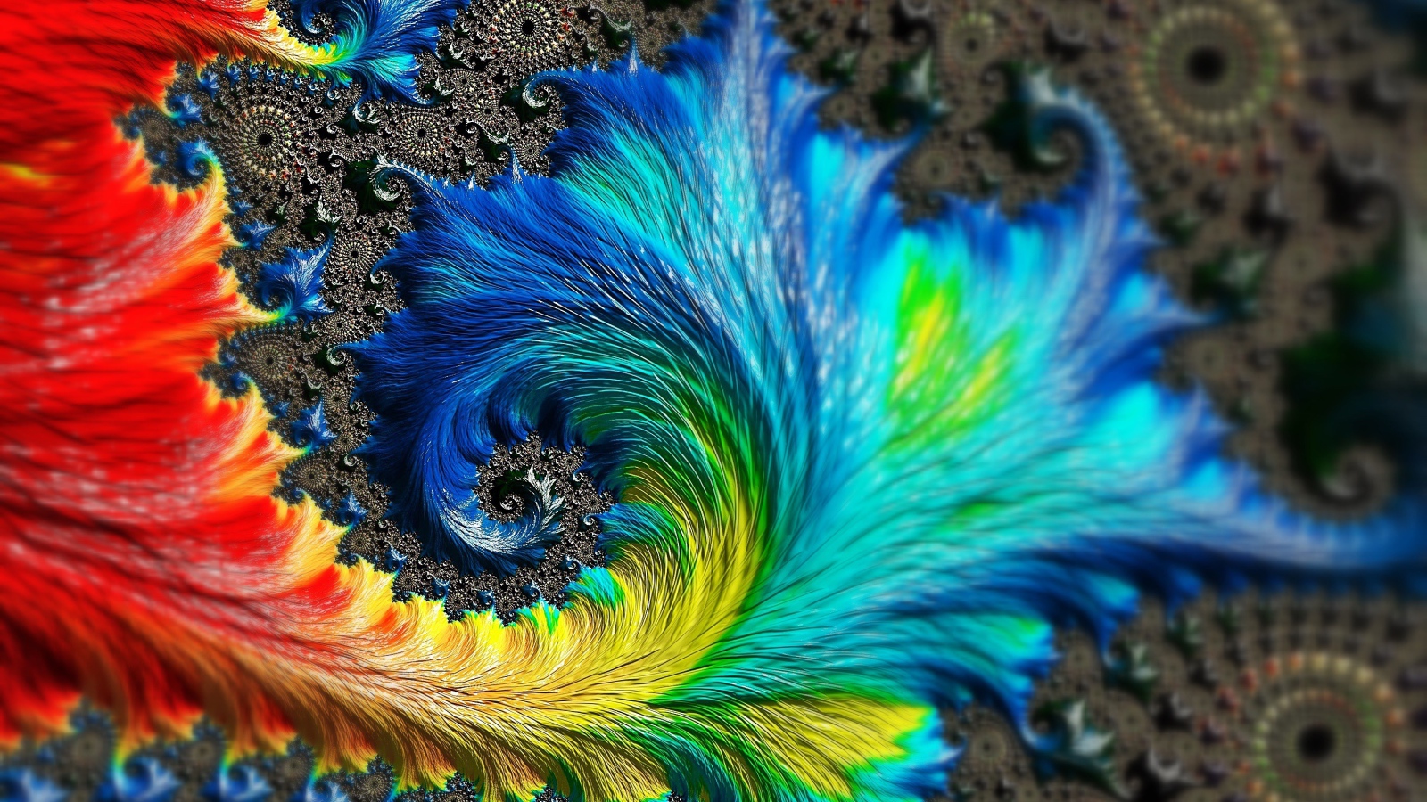 Разноцветный красочный абстрактный рисунок 