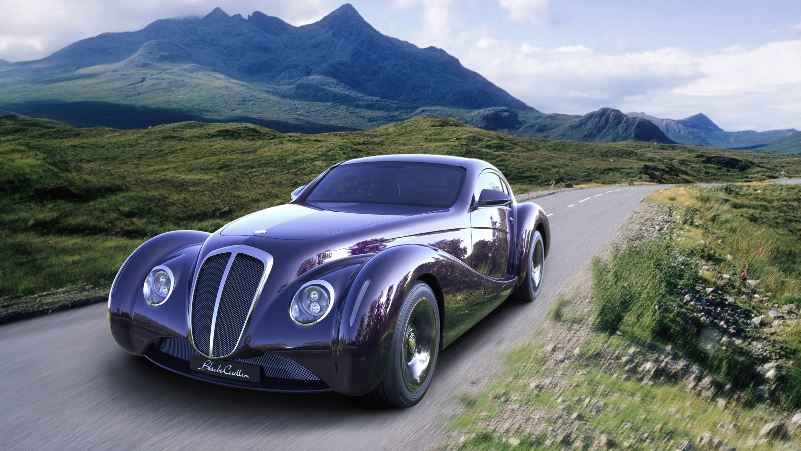 Ретрокар Eadon Green Black Cuillin на дороге, 2017 