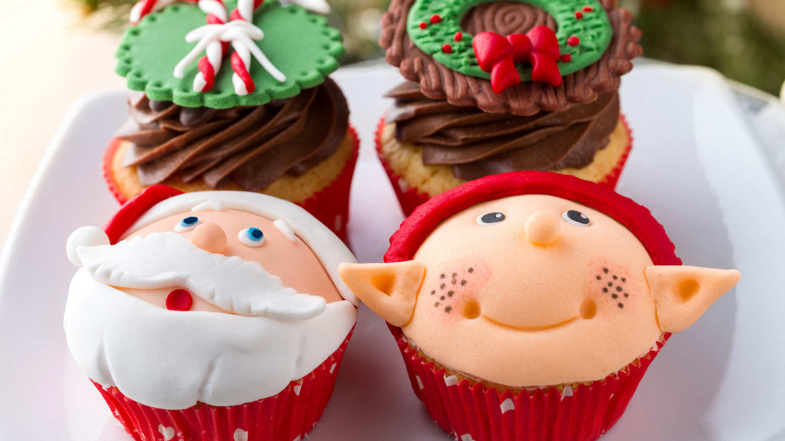 Праздничные капкейки на Новый год и Рождество