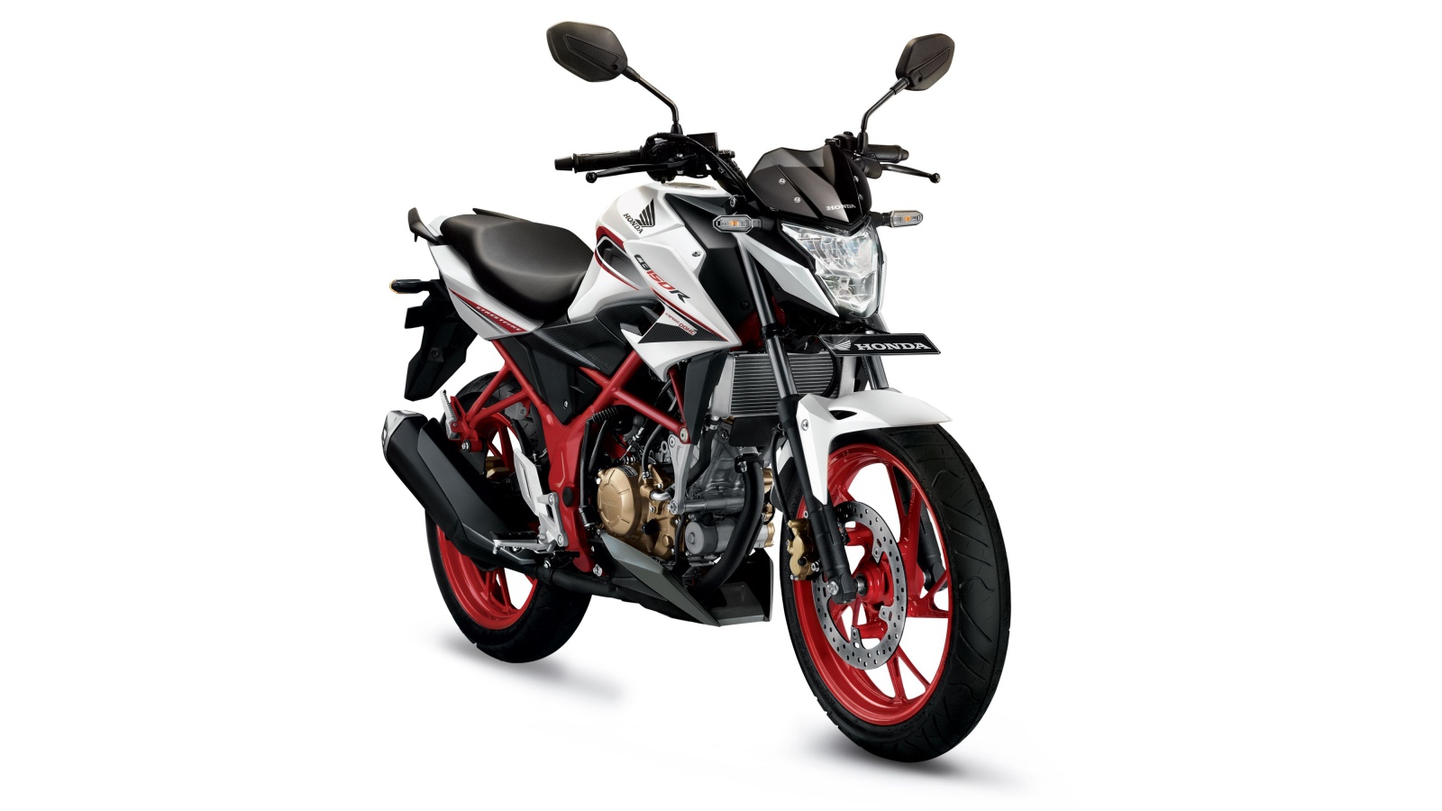 Гоночный мотоцикл Honda CB150R на белом фоне