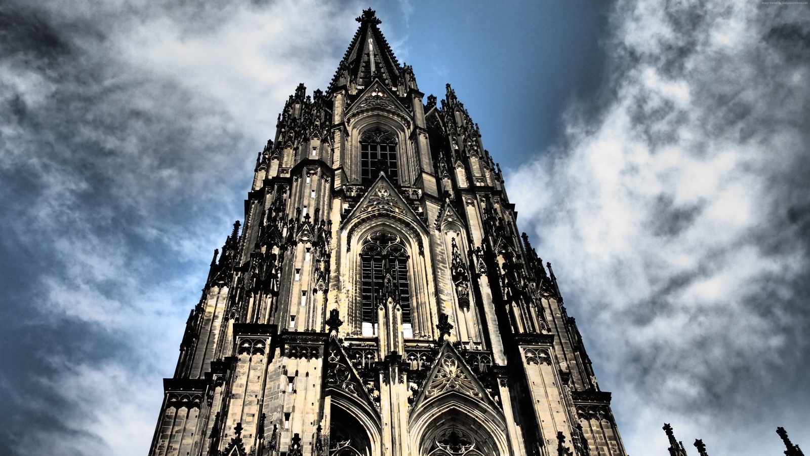 Cologne Cathedral against the background of a beautiful sky, Germany