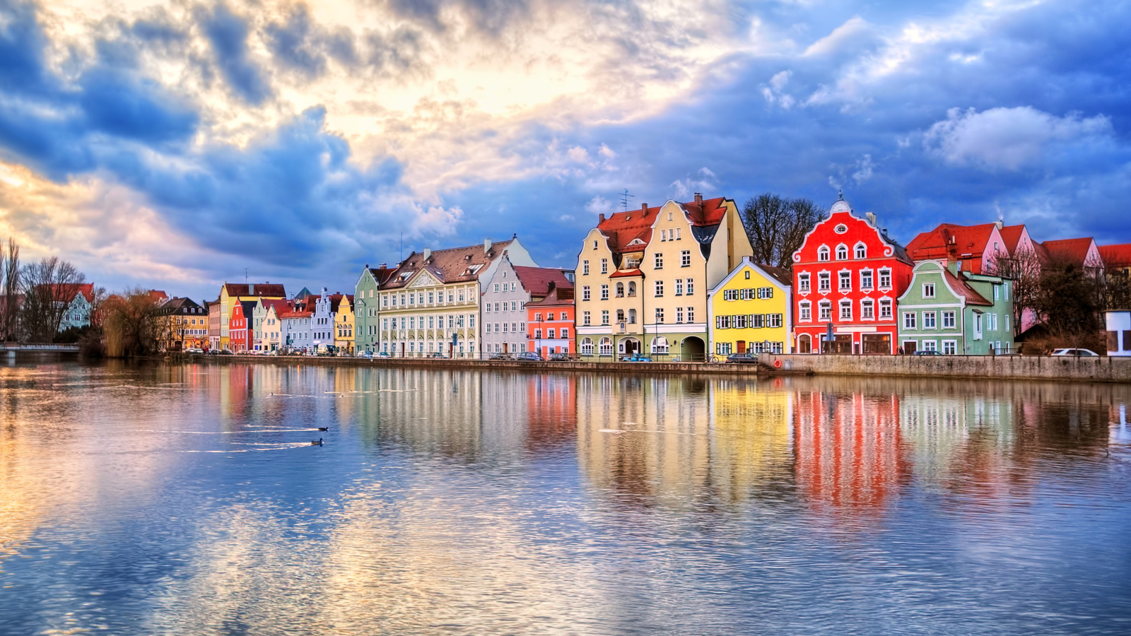 Multicolored houses on the waterfront, Germany