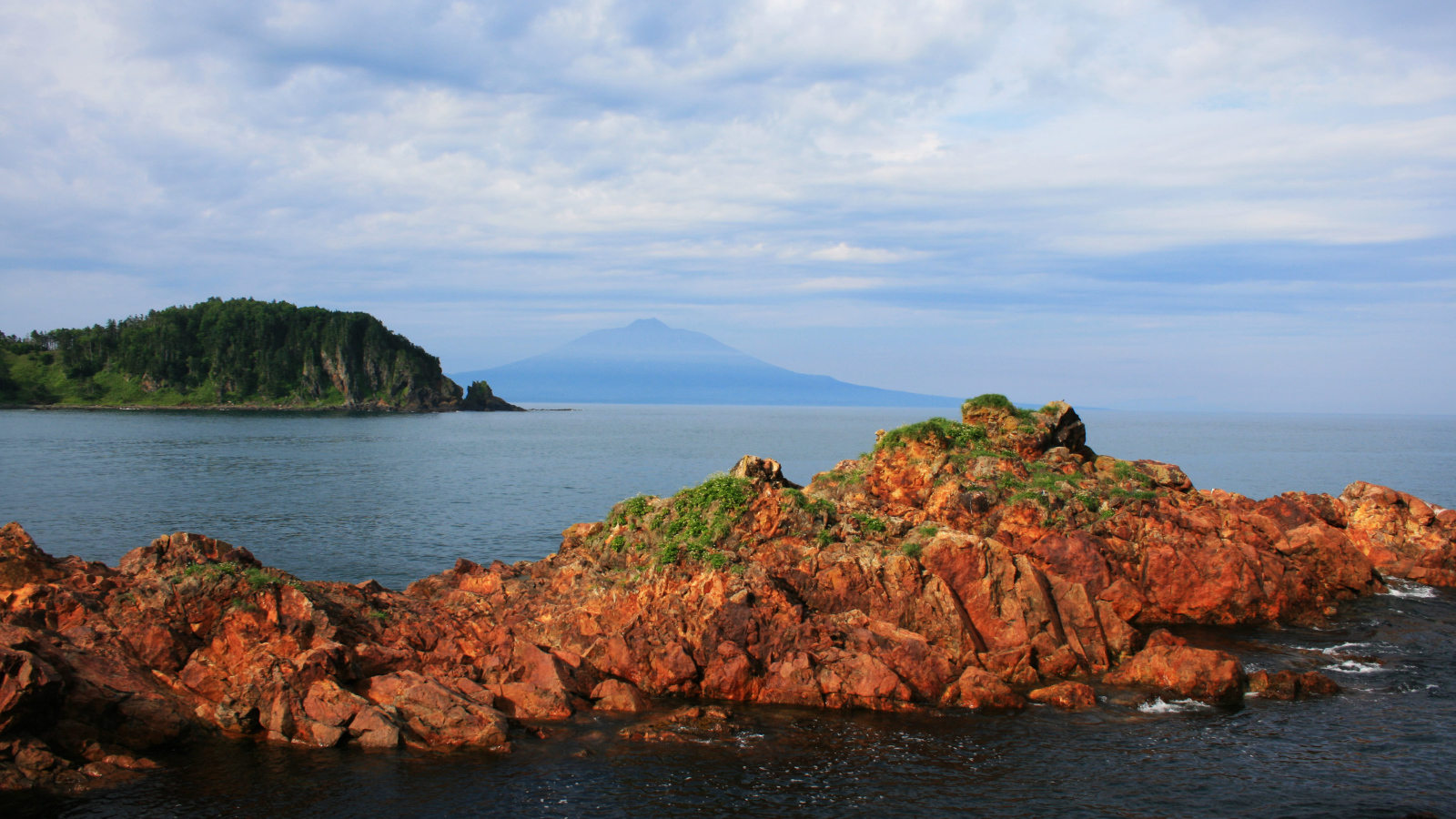 Охотское море природа Сахалина, Россия 