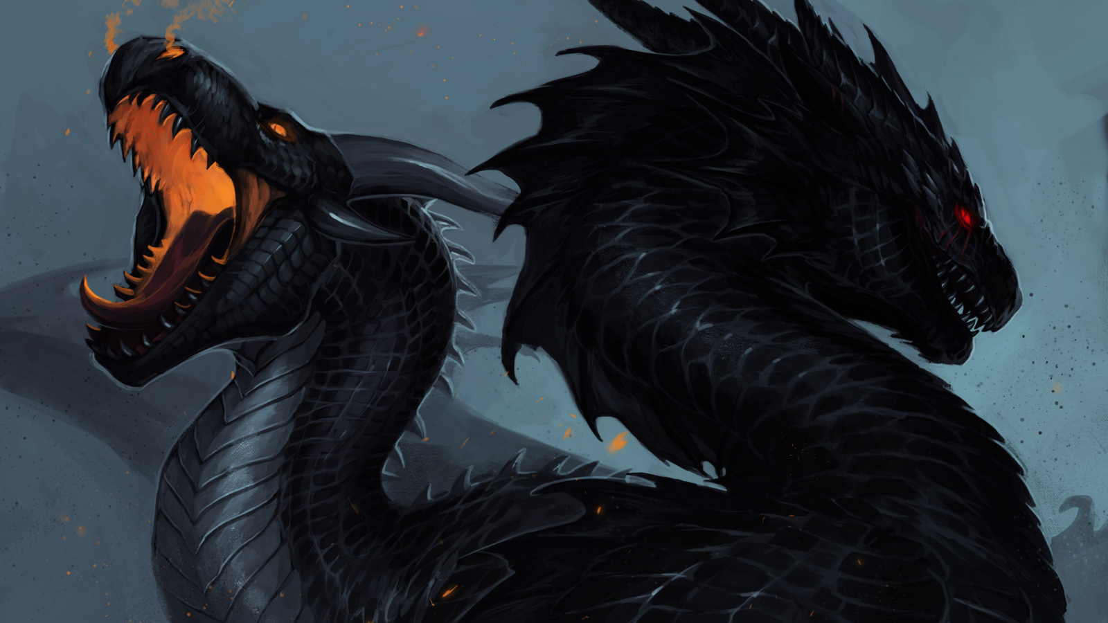 Два черных дракона, фэнтези