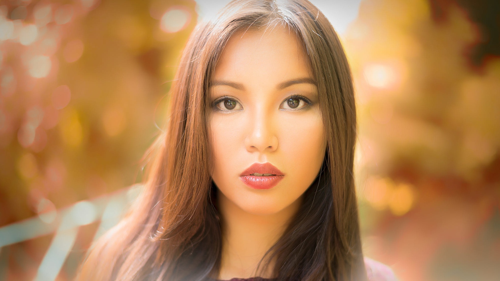 Лицо нежной девушки азиатки 