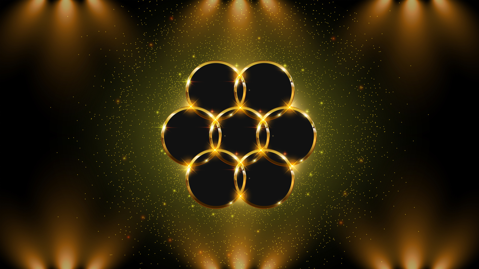 Красивый золотой цветок 3д графика