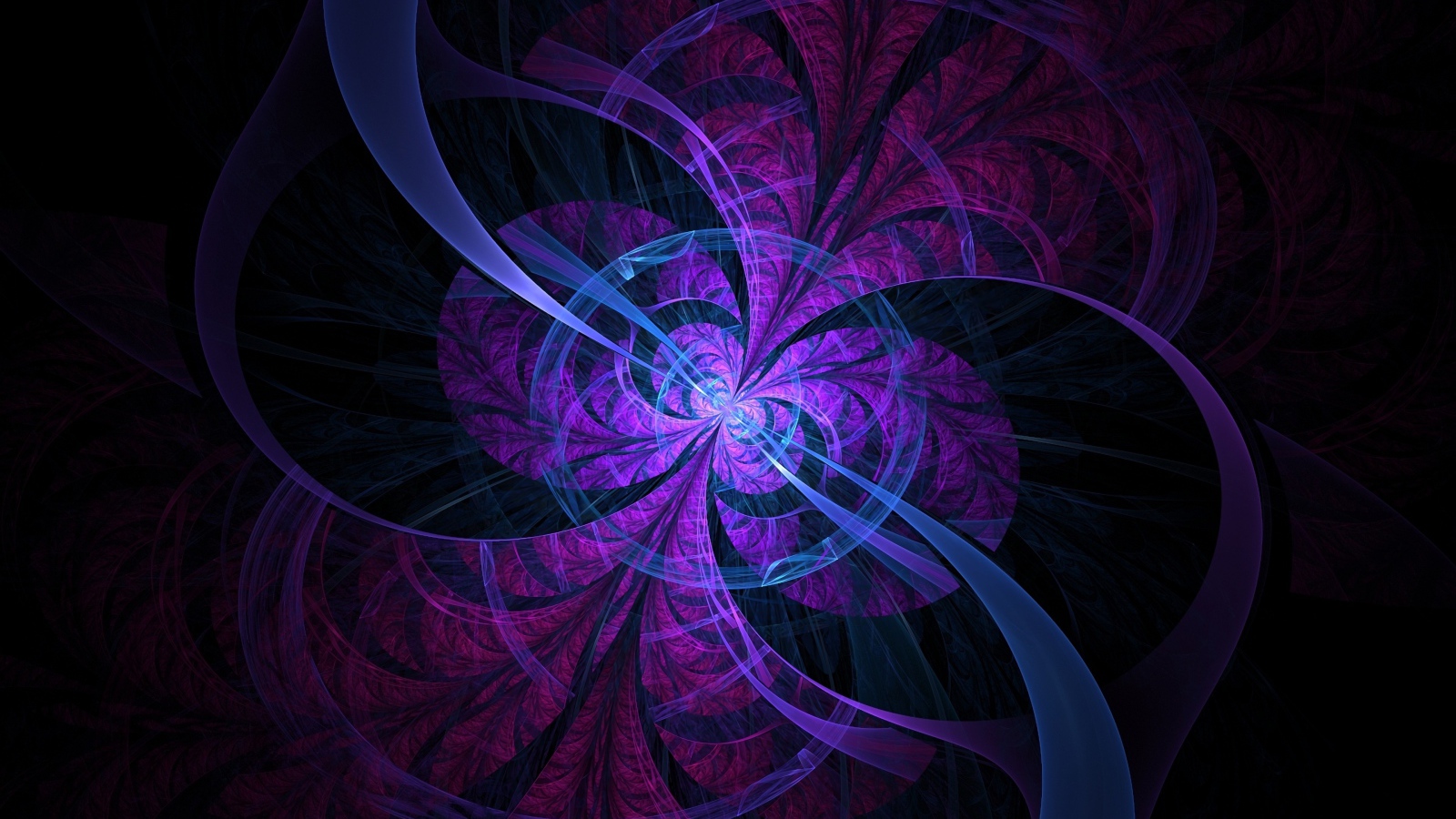 Яркий неоновый абстрактный цветок 